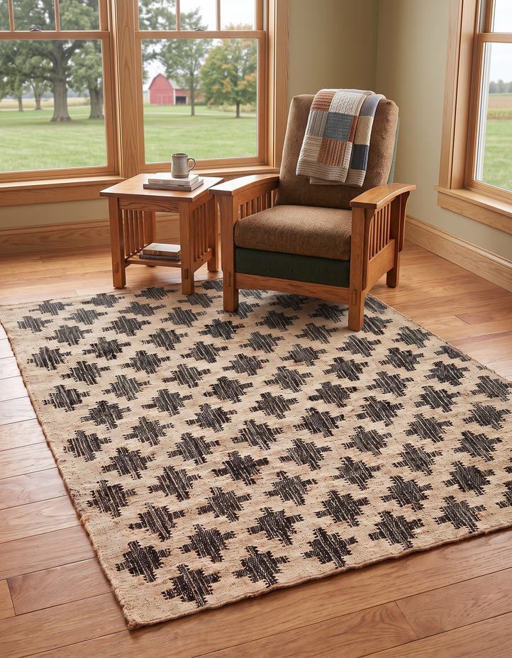 4' 2 x 5' 7 Hand Woven Kala Handwoven Jute Rug