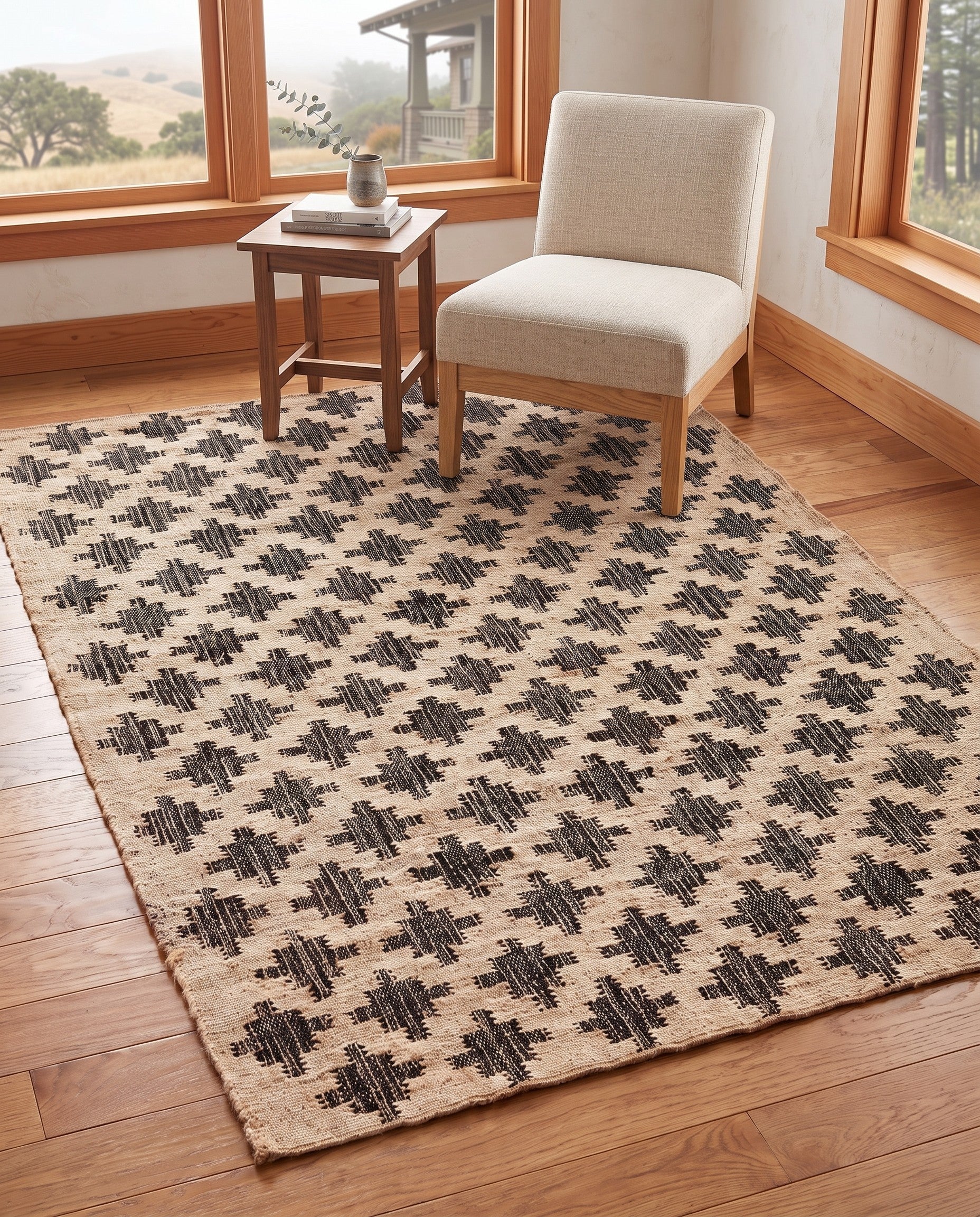 4' 2 x 5' 7 Hand Woven Kala Handwoven Jute Rug