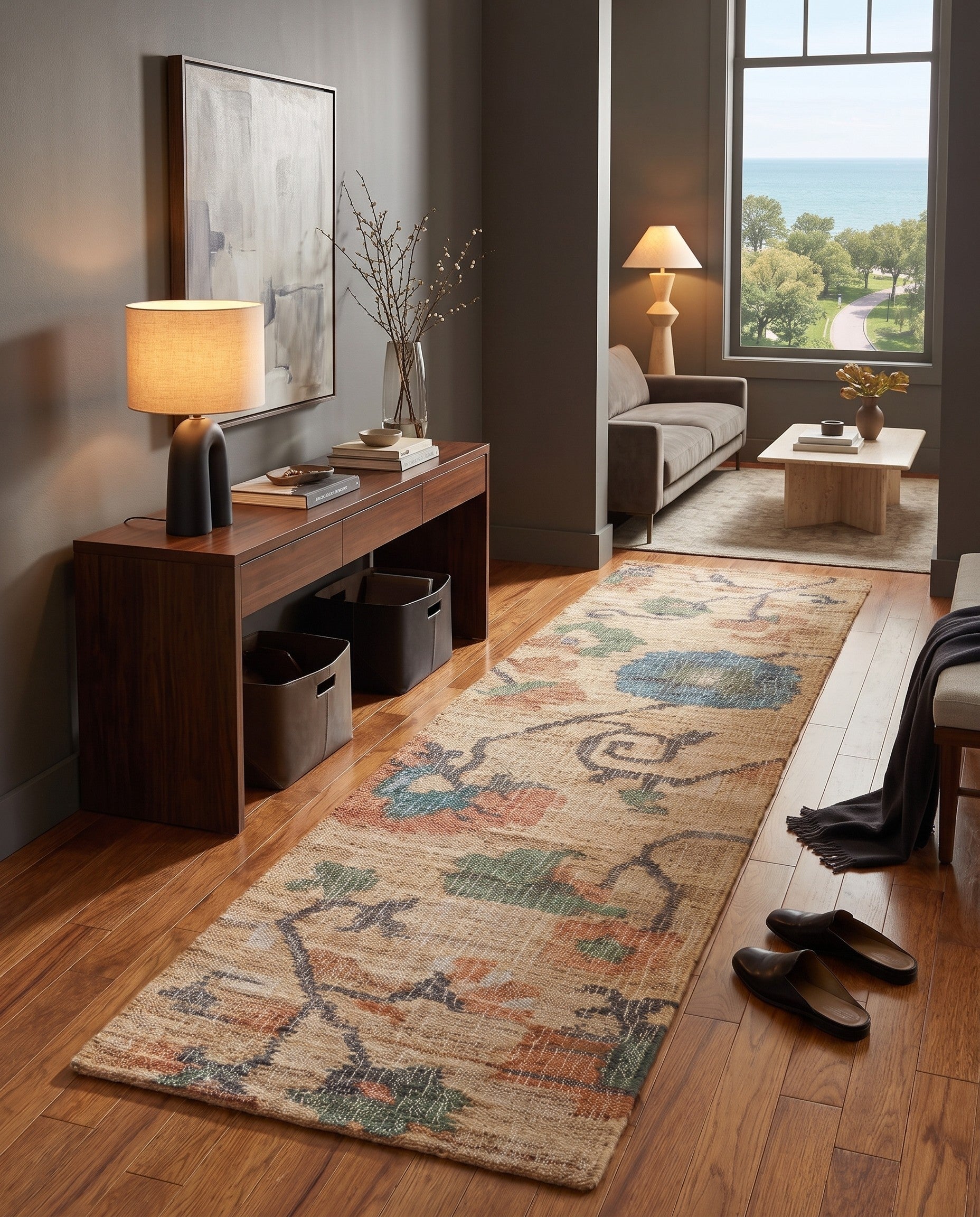 2' x 8' Hand Woven Kala Handwoven Jute Runner Rug
