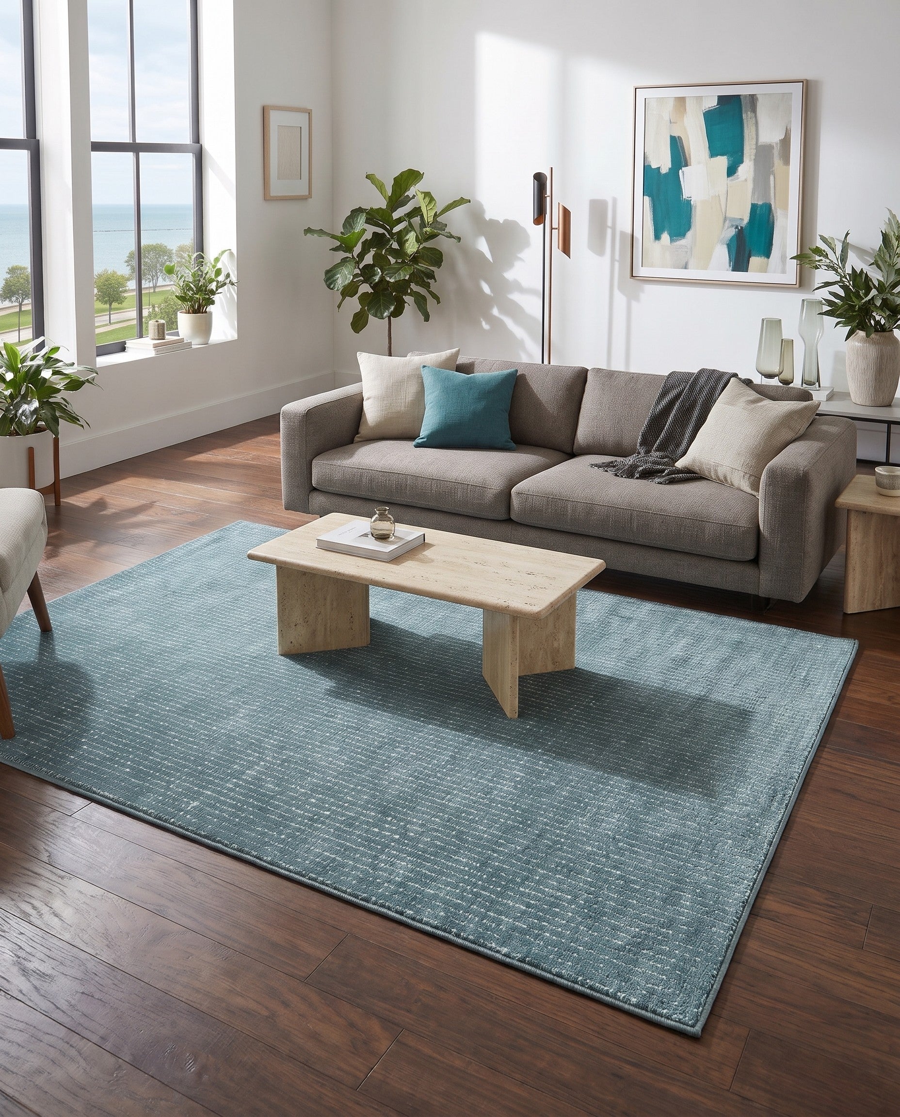 Aegean Blue Aakaar Rug
