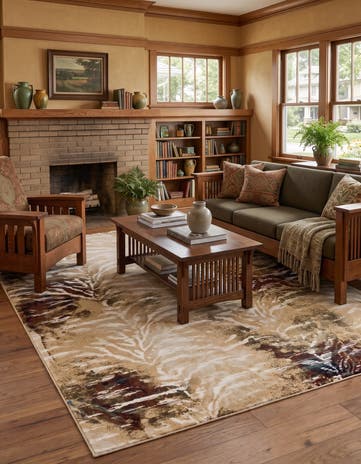 Beige Nain Design Rug