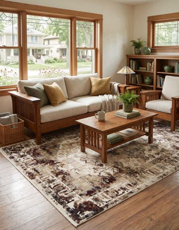 5' 3 x 8' Nain Design Rug