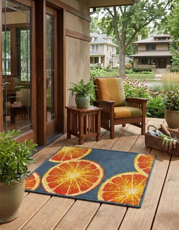 2' x 3' Easy-Clean Modern Indoor / Outdoor Rug