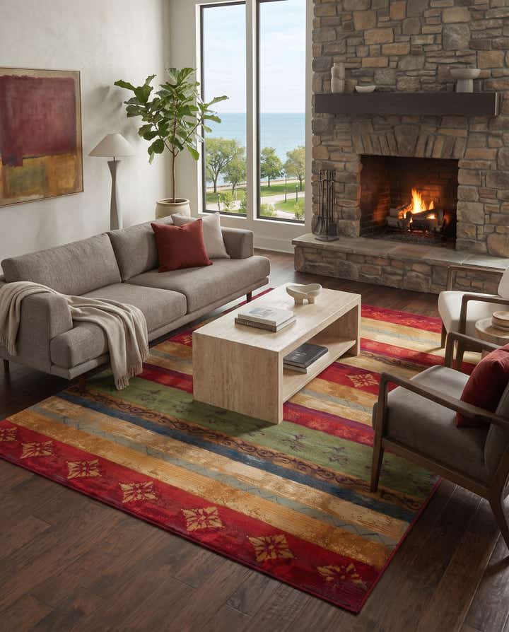 9' x 12' Easy-Clean Modern Indoor / Outdoor Rug