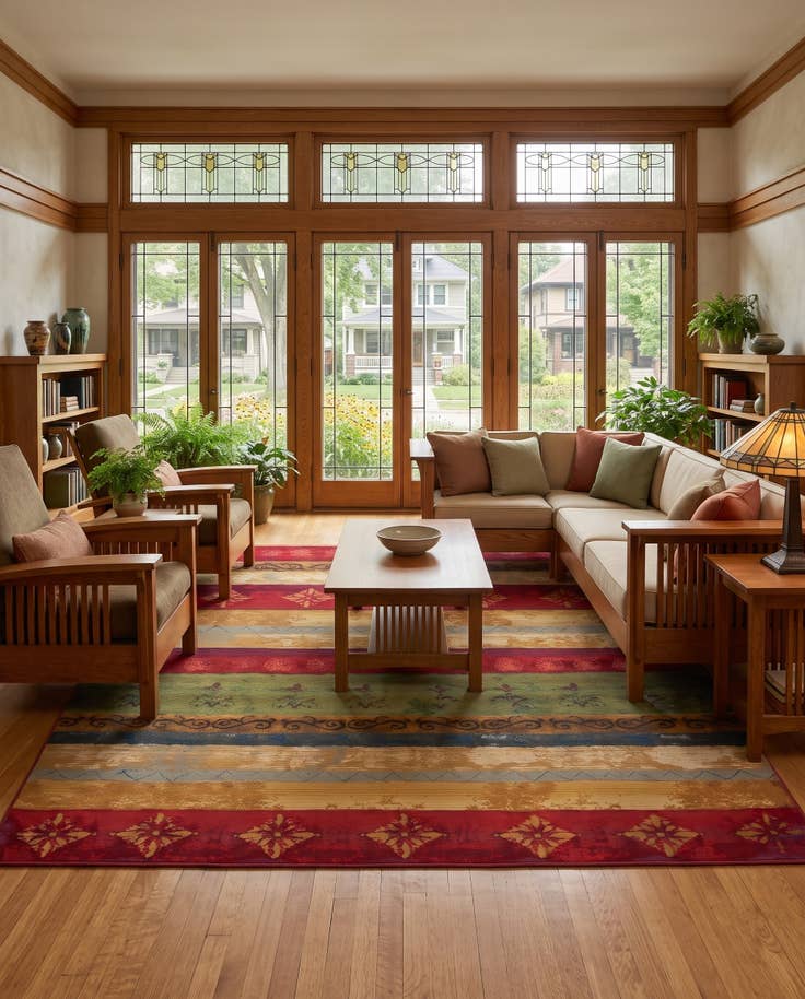 Detail image of 9' x 12' Easy-Clean Modern Indoor / Outdoor Rug