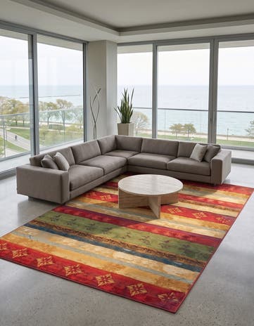 9' x 12' Easy-Clean Modern Indoor / Outdoor Rug
