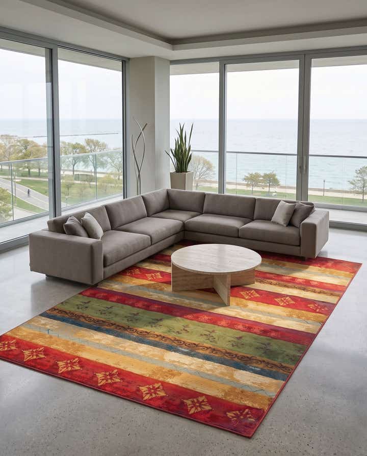 9' x 12' Easy-Clean Modern Indoor / Outdoor Rug