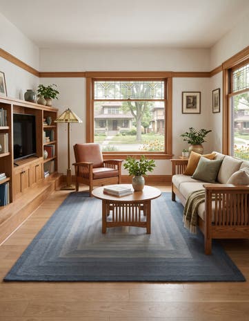 Gray Ombre Wool Rug