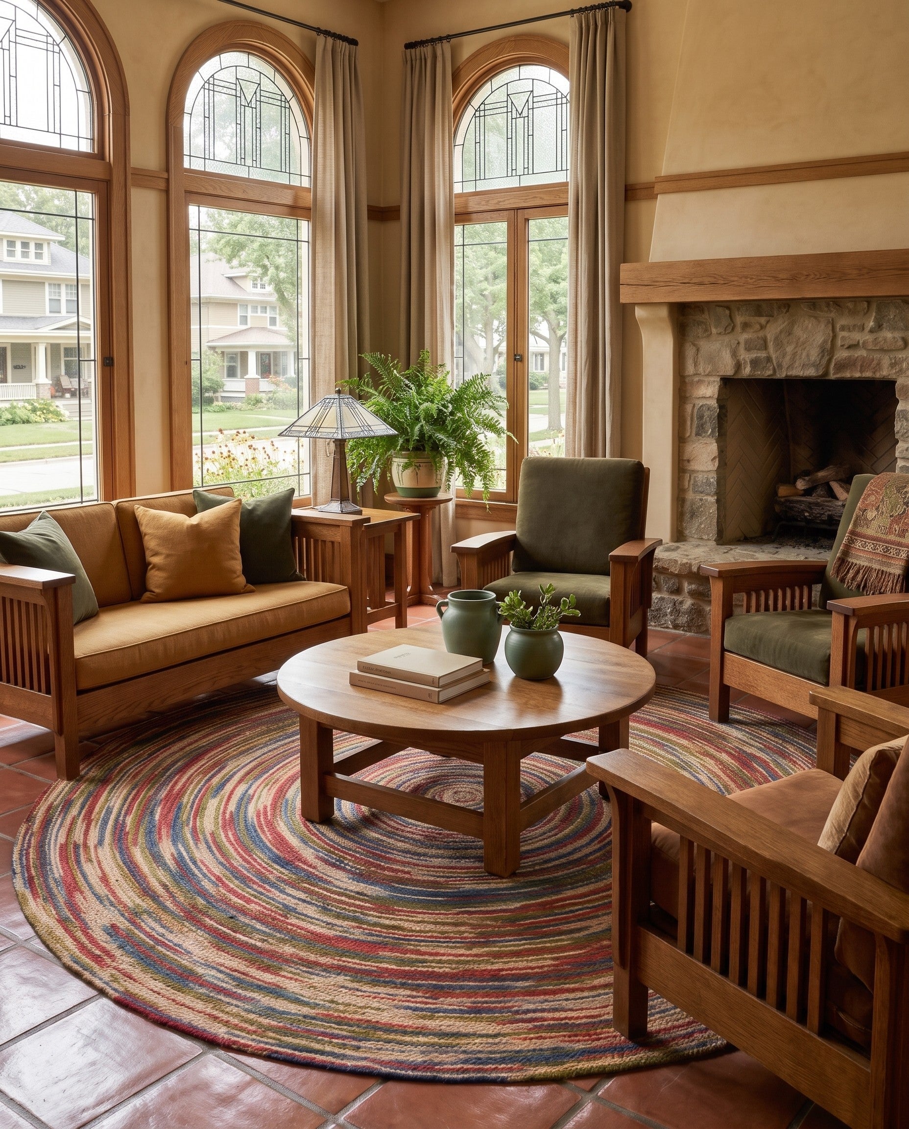 Handmade Braided Jute Round Rug