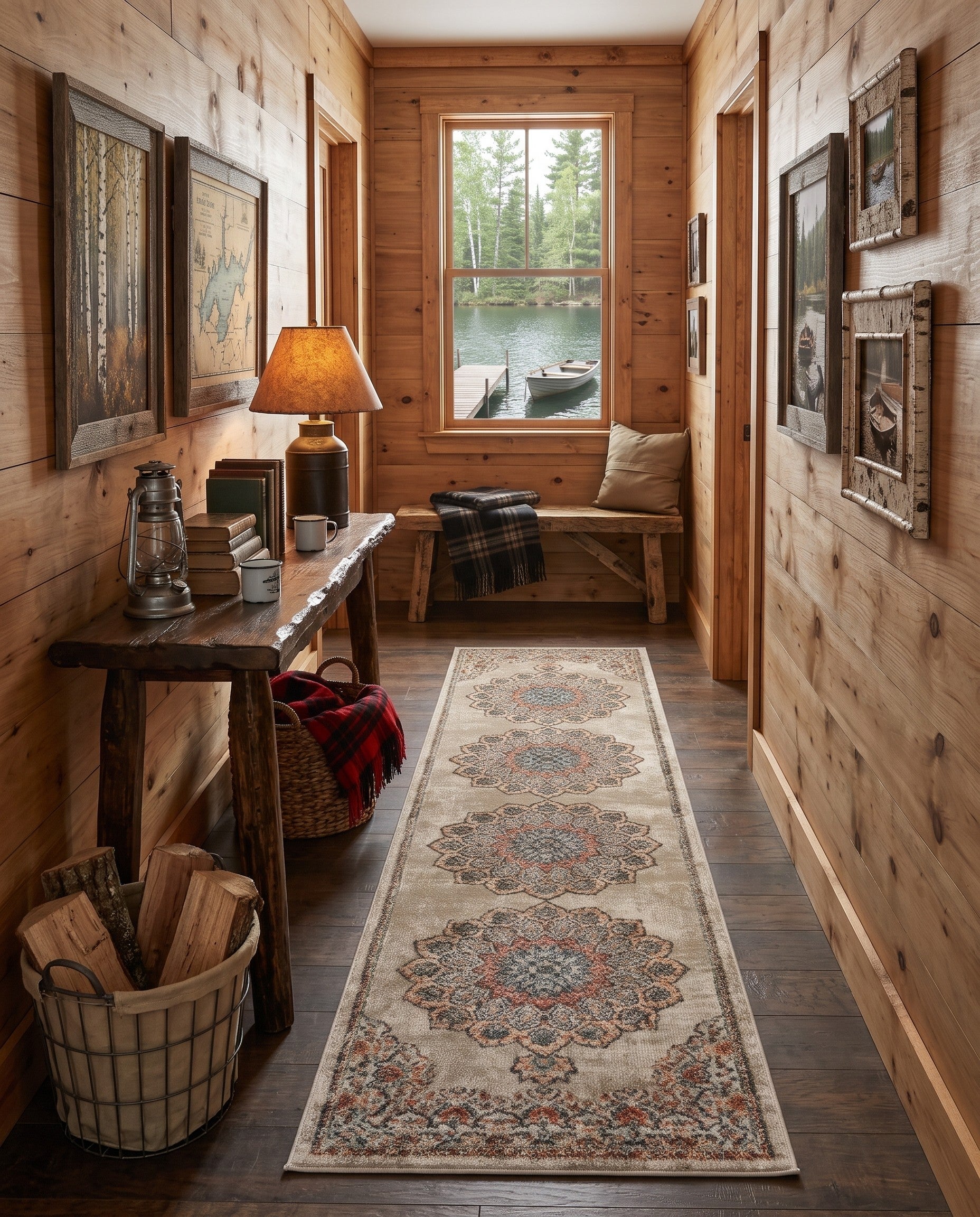 Stone Beige Isabella Runner Rug