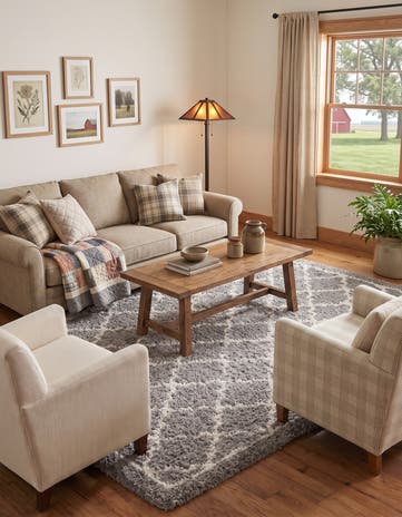 Ash Gray Infinity Shag Rug