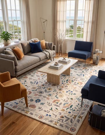 Ivory Blossom Rug