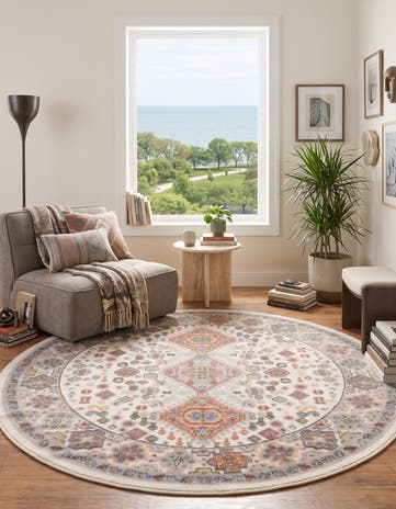 5' 3 x 5' 3 Kamala Washable Round Rug