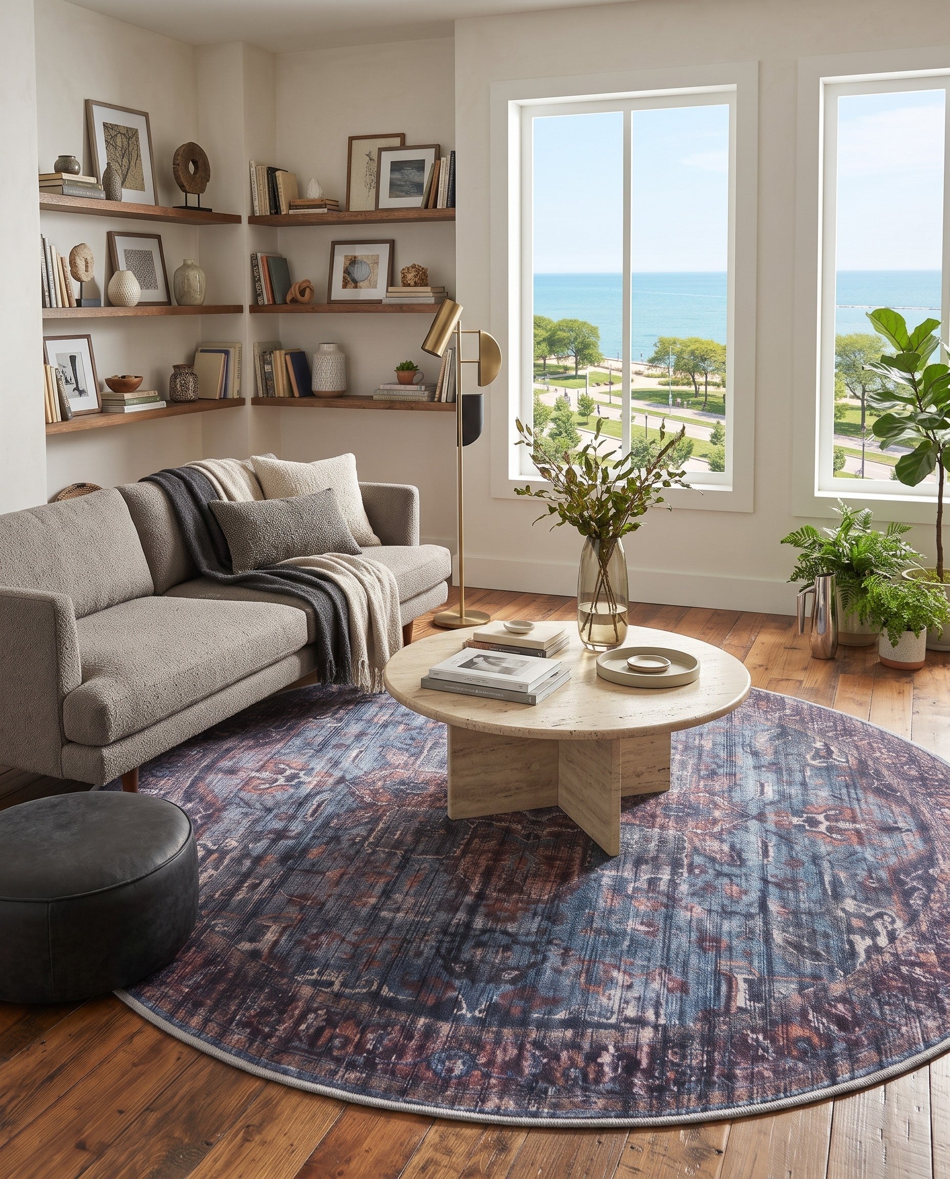 5' 3 x 5' 3 Maahru Round Rug