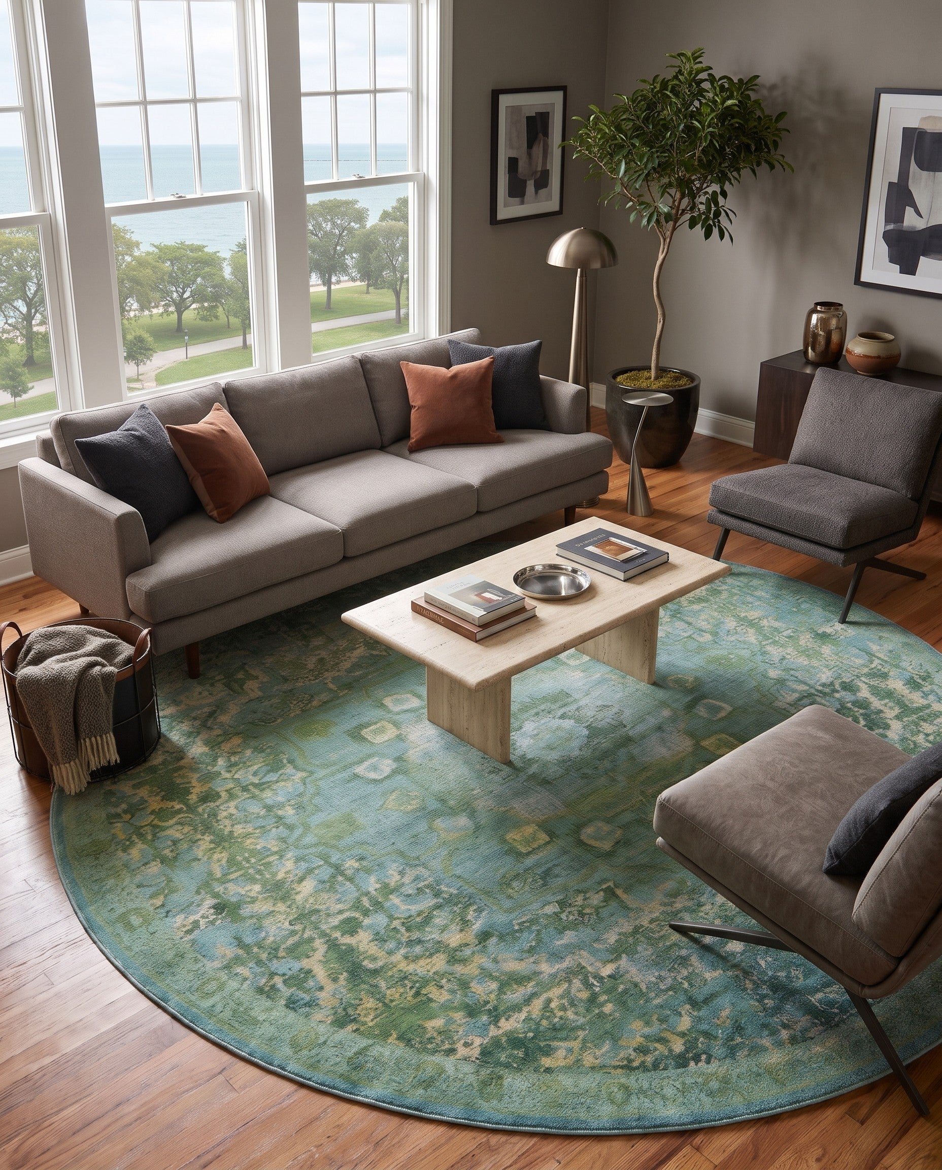 Spring Green Francesca Round Rug