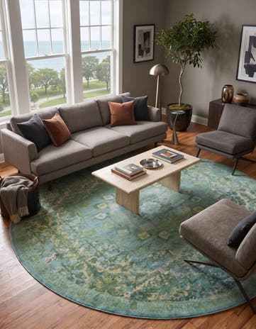 Spring Green Francesca Round Rug