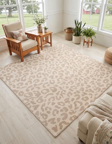 Ivory Contour Square Rug