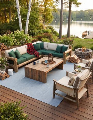 7' 10 x 10' Easy-Clean Solid Indoor / Outdoor Rug