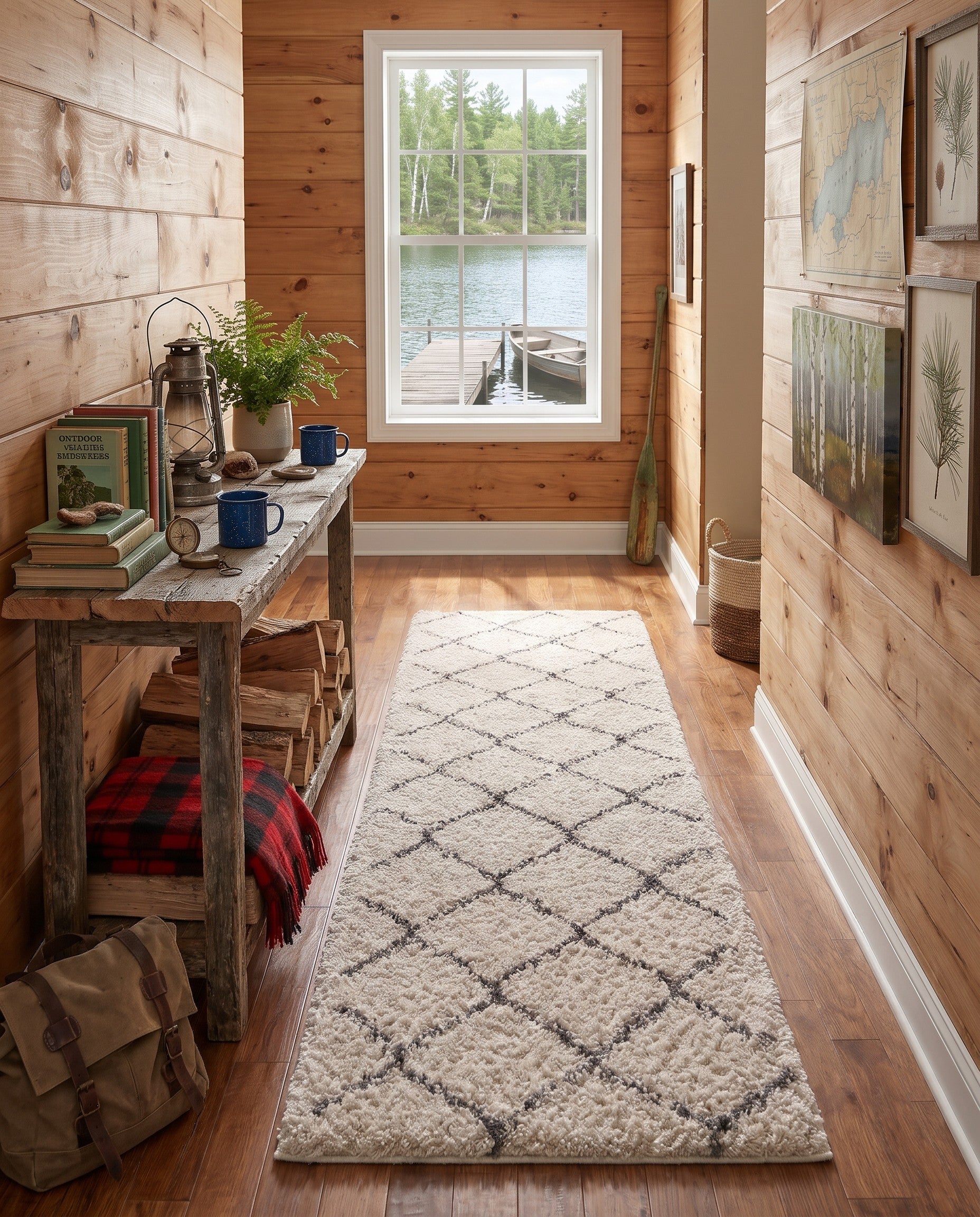 2' 7 x 12' Moroccan Shag Runner Rug