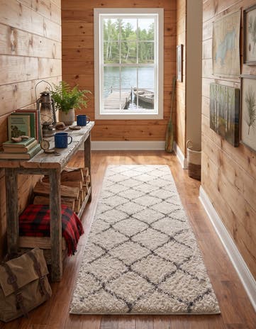 2' 7 x 12' Moroccan Shag Runner Rug