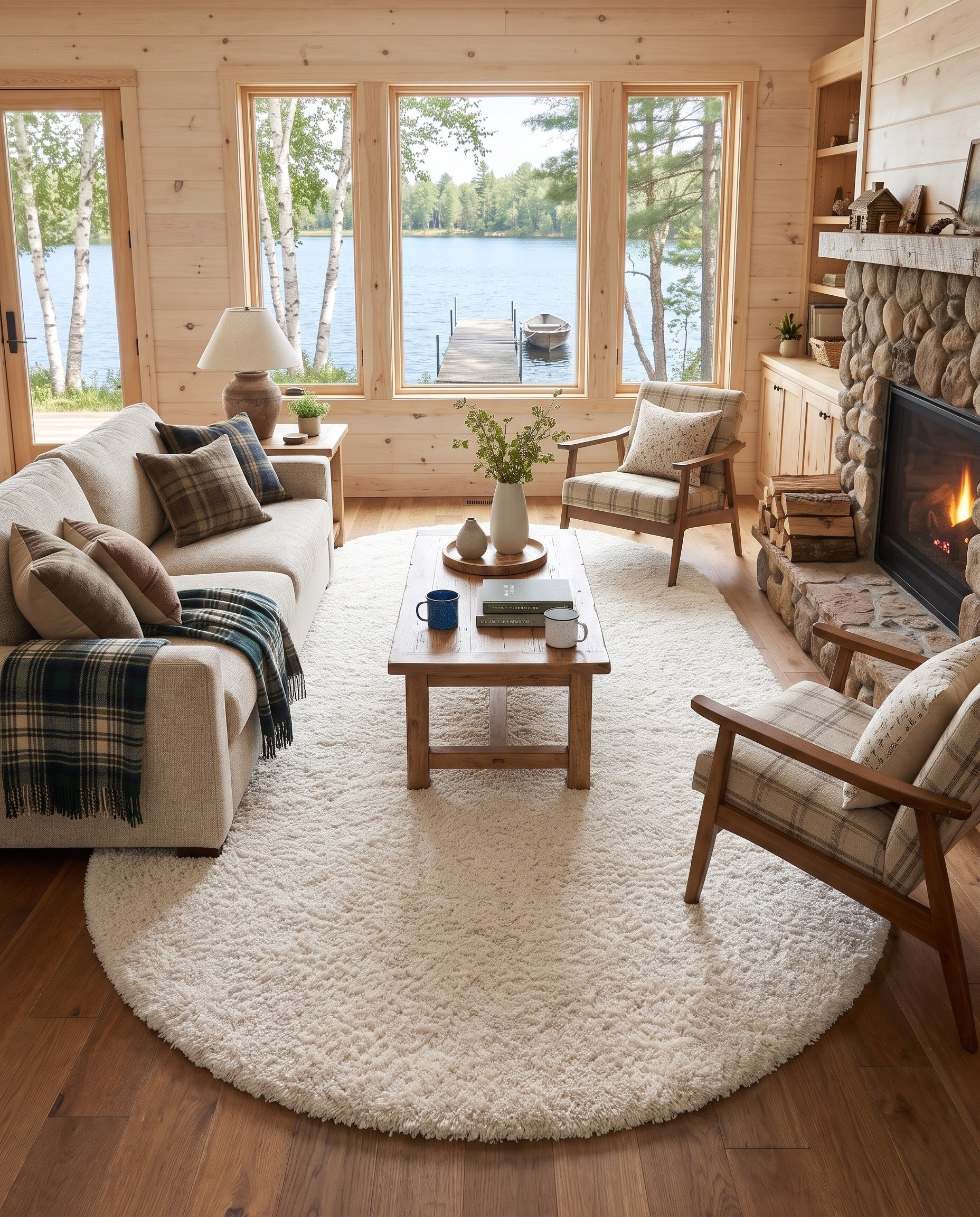 Pearl Infinity Shag Oval Rug
