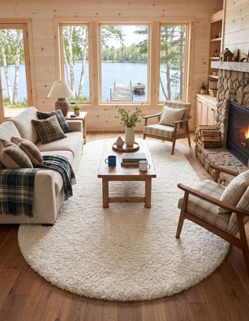 Pearl Infinity Shag Oval Rug