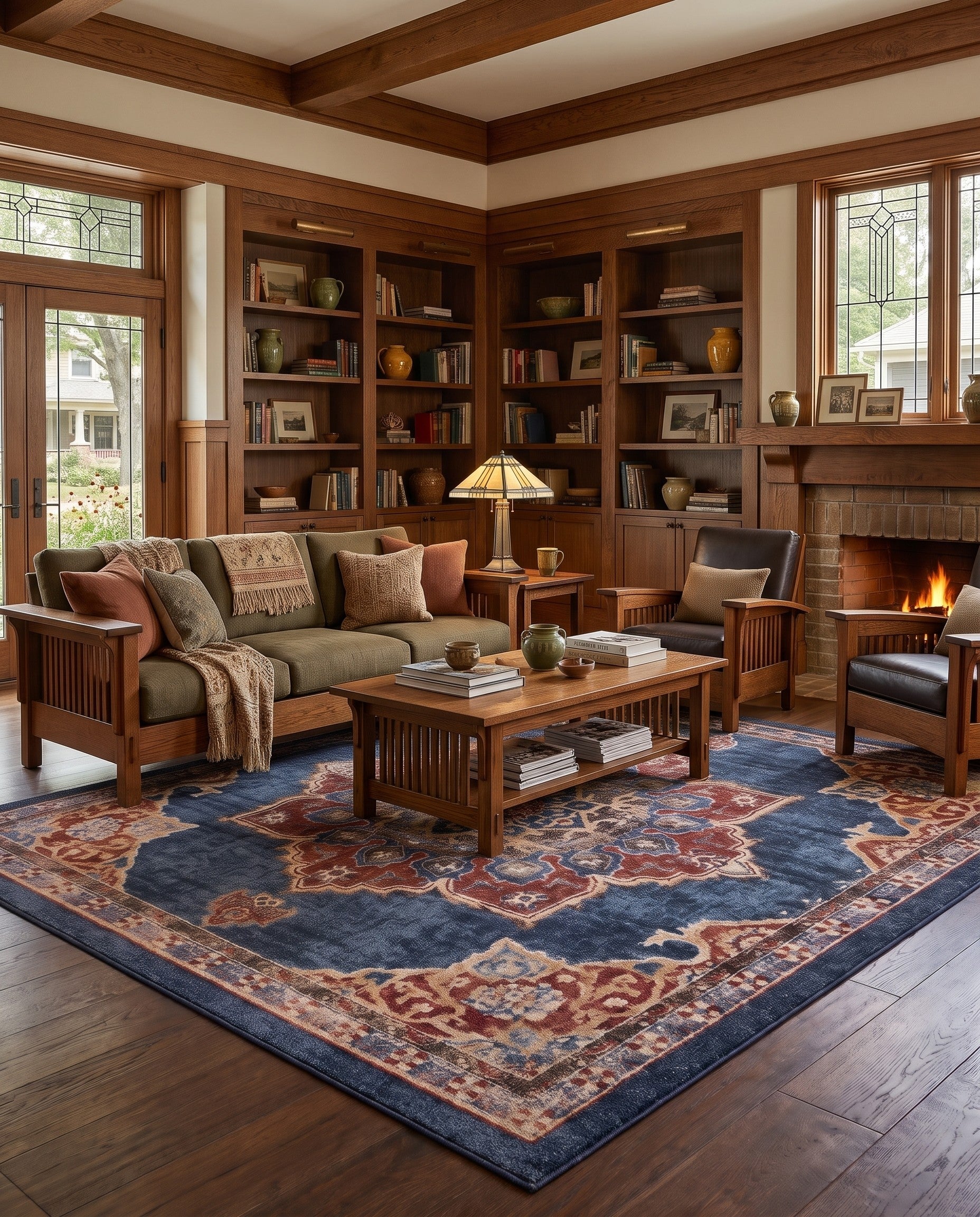 Dark Blue Eden Square Rug