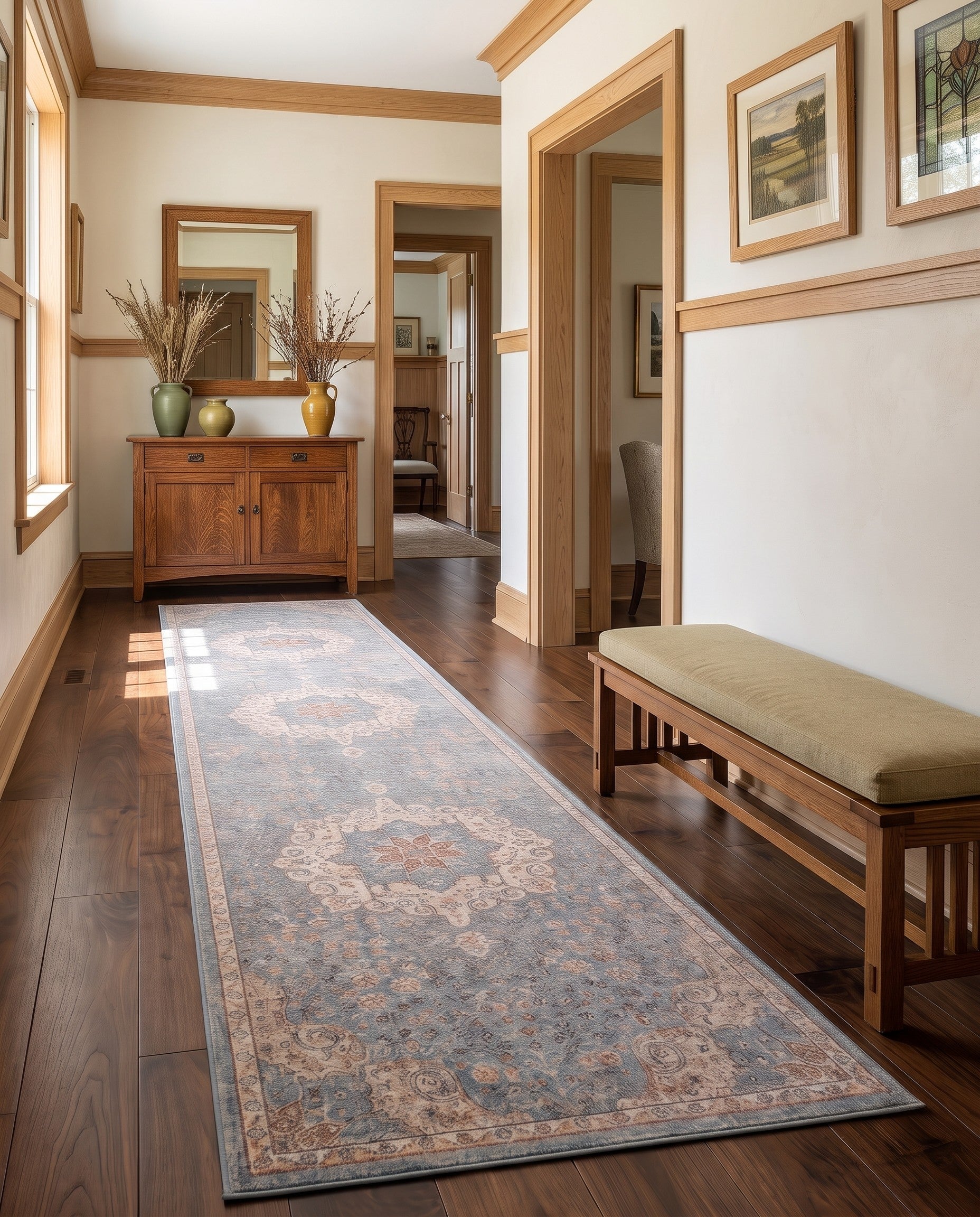 Blue Newport Runner Rug