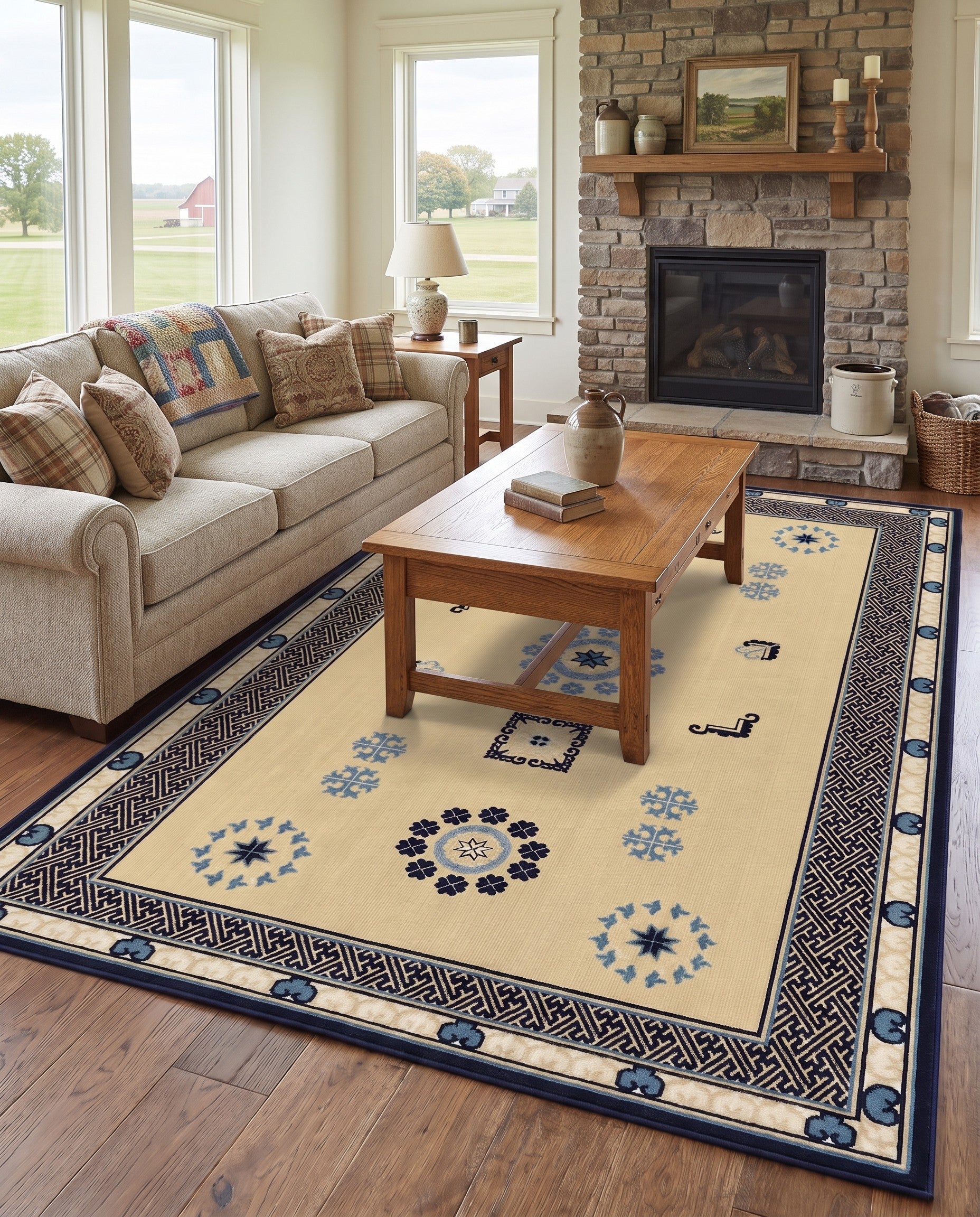 5' 3 x 8' Nain Design Rug