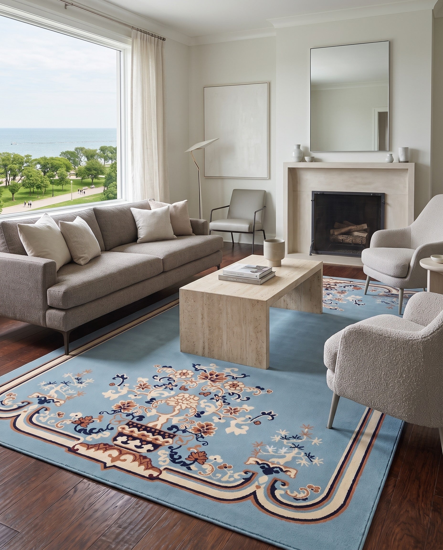 5' 3 x 8' Nain Design Rug