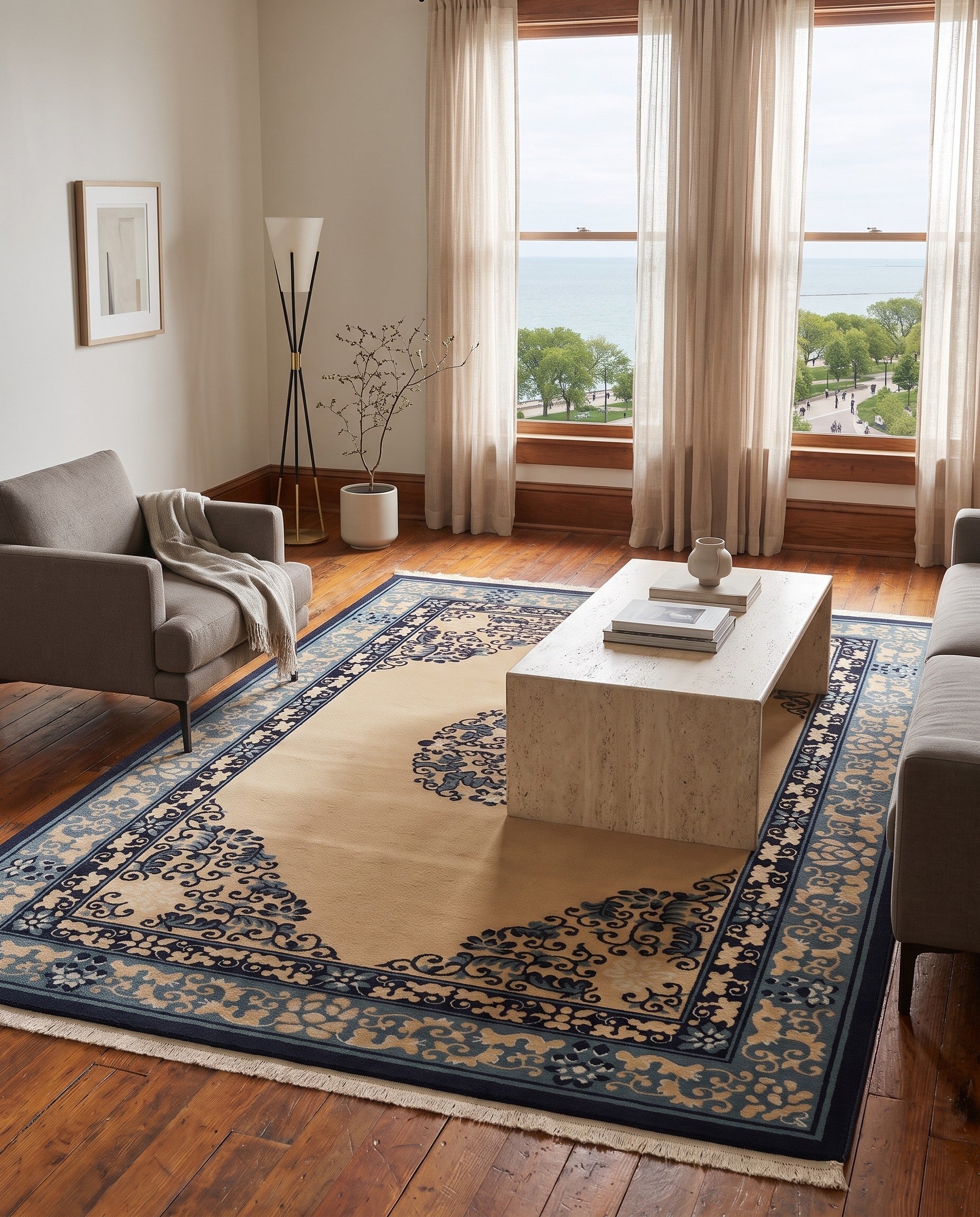 4' x 6' Nain Design Rug