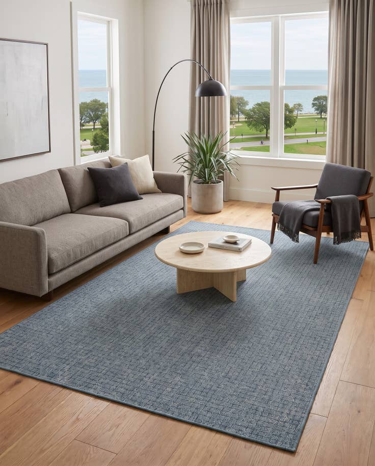 Detail image of 5' 3 x 8' Easy-Clean Checkered Indoor / Outdoor Rug