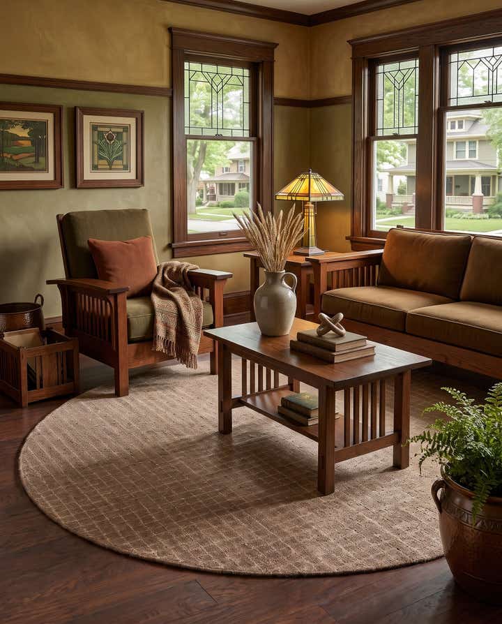 8' x 8' Heritage Line Wool Round Rug
