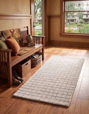 Cashmere Beige Heritage Line Wool Runner Rug