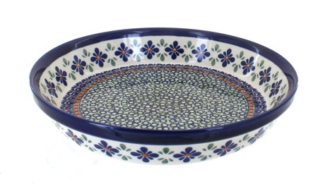 Zaklady Mosaic Flower Pie Plate — Polish Pottery