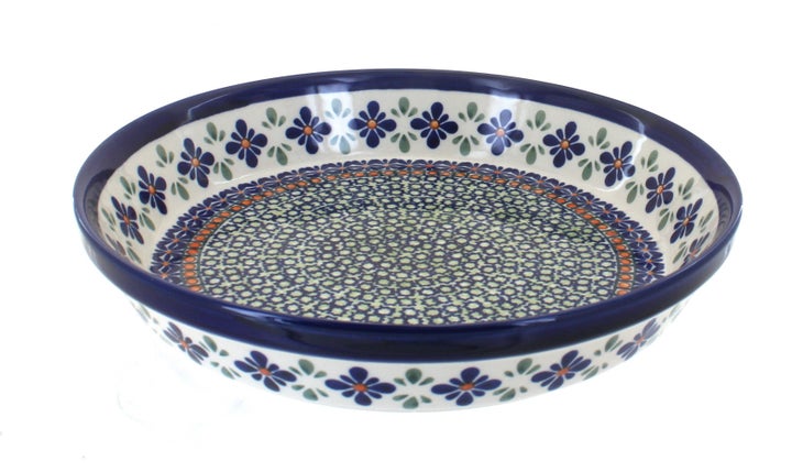 Zaklady Mosaic Flower Pie Plate — Polish Pottery