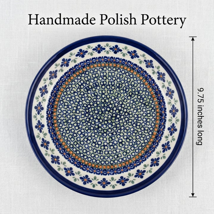 Zaklady Mosaic Flower Pie Plate — Polish Pottery