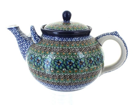Ceramika Artystyczna Mardi Gras Teapot — Polish Pottery