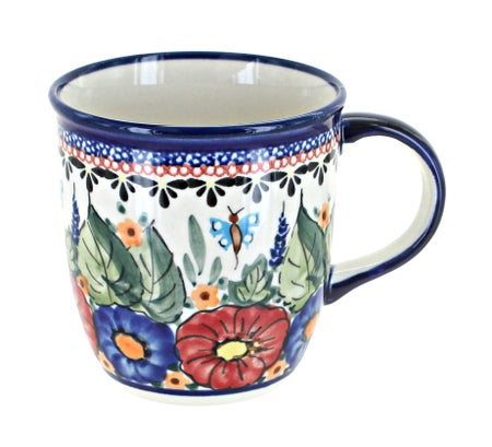 Zaklady Floral Butterfly Mug — Polish Pottery