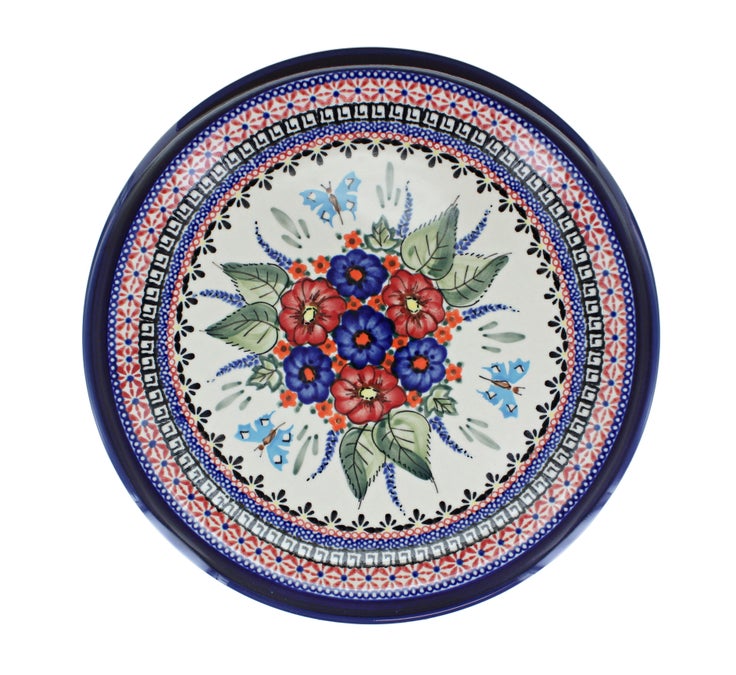 Detail image of Zaklady Floral Butterfly Dining Plates & Bowls — Polish Pottery