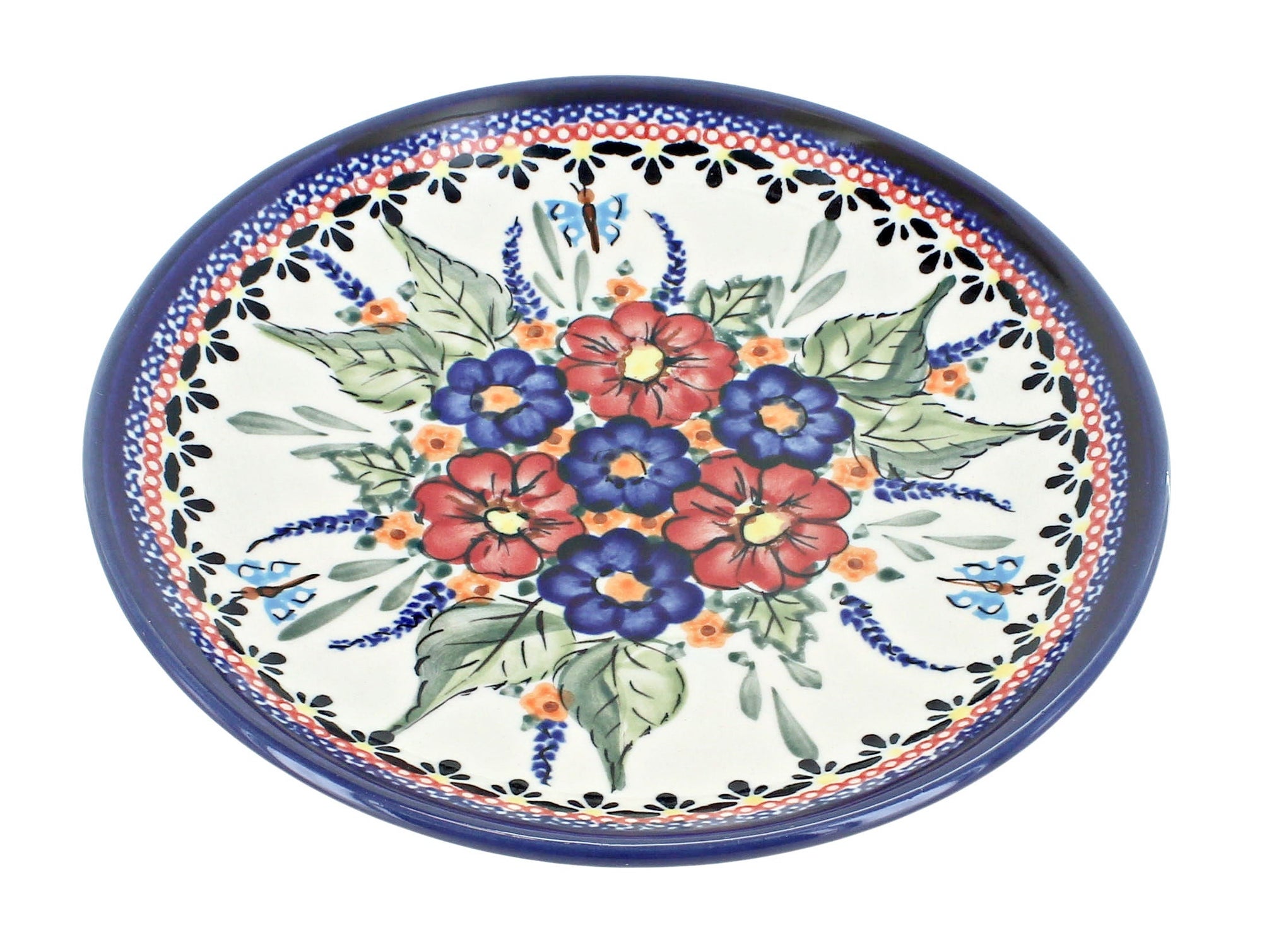 Zaklady Floral Butterfly Dining Plates & Bowls — Polish Pottery