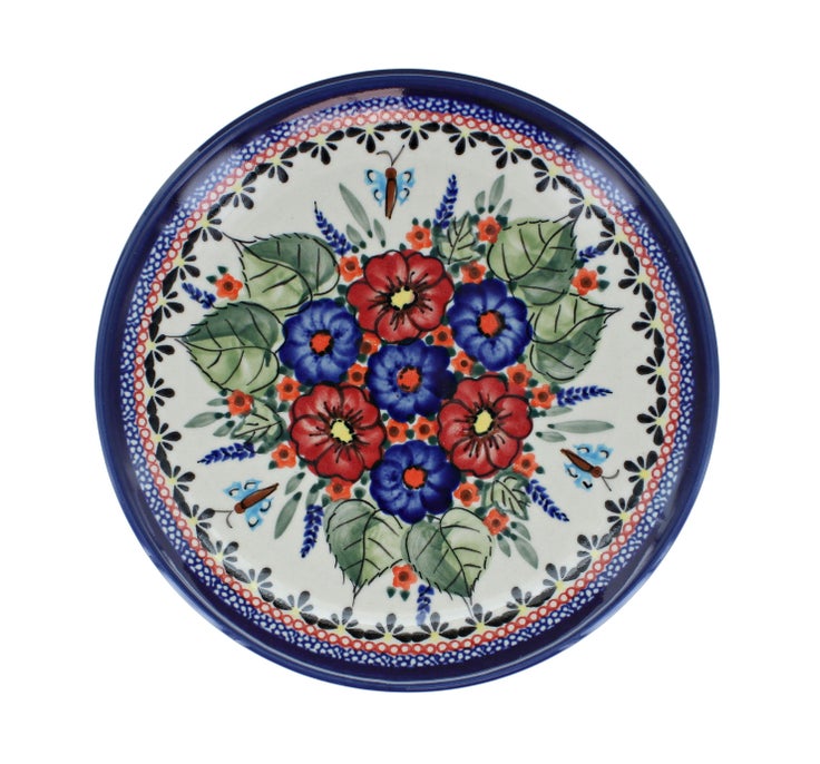 Detail image of Zaklady Floral Butterfly Dining Plates & Bowls — Polish Pottery