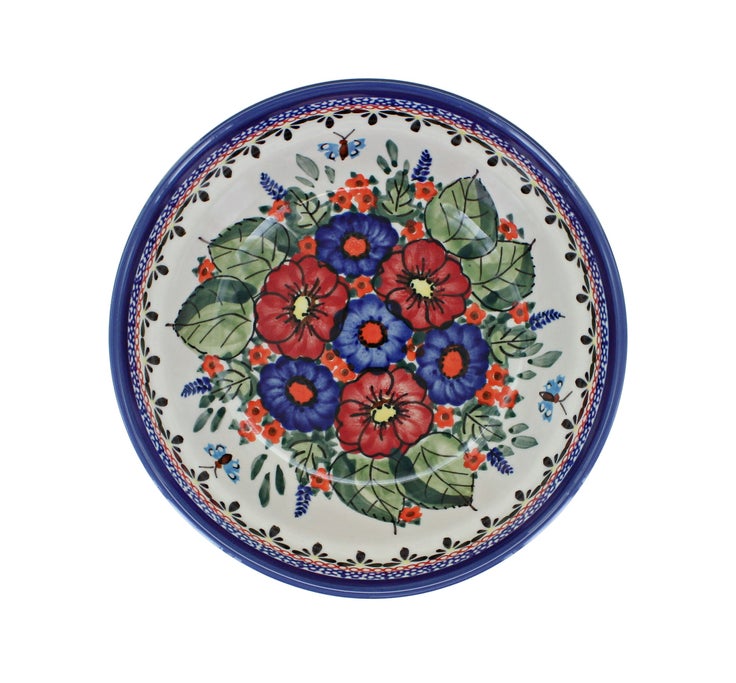Detail image of Zaklady Floral Butterfly Dining Plates & Bowls — Polish Pottery