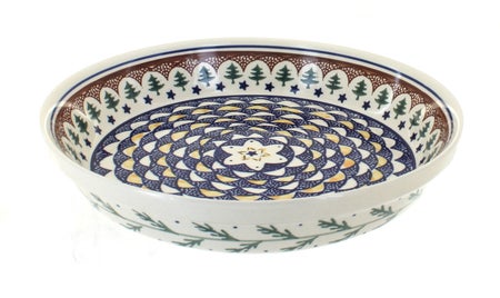 Zaklady Evergreen Pie Plate — Polish Pottery