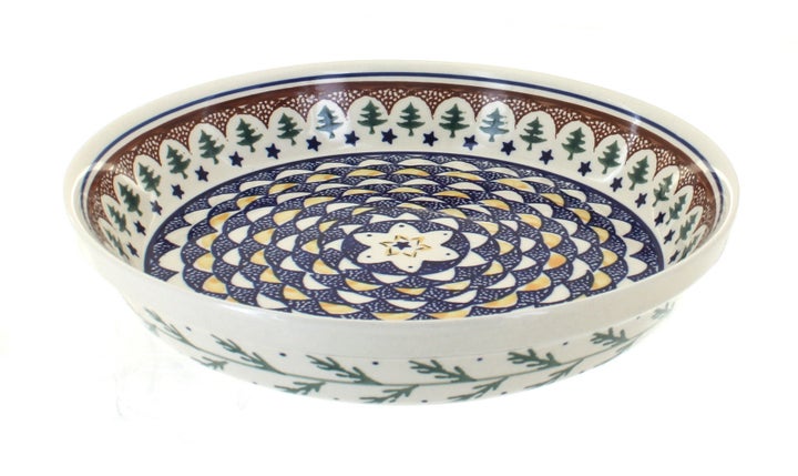 Zaklady Evergreen Pie Plate — Polish Pottery