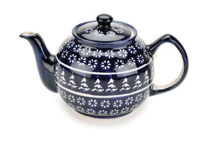 Detail image of Zaklady Winter Nights Teapot — Polish Pottery
