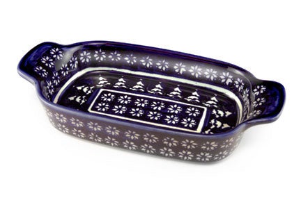 Detail image of Zaklady Winter Nights Small Serving Piece — Polish Pottery