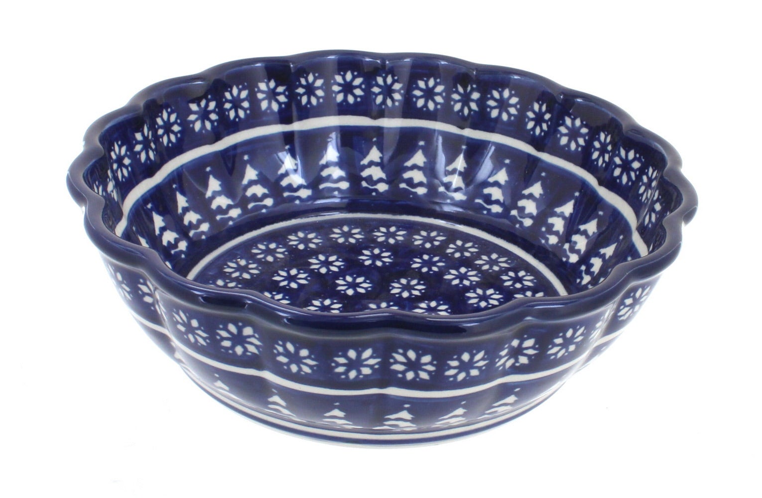 Zaklady Winter Nights Medium Serving Piece — Polish Pottery