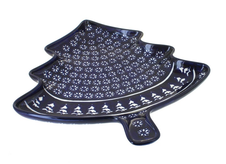Zaklady Winter Nights Medium Serving Piece — Polish Pottery
