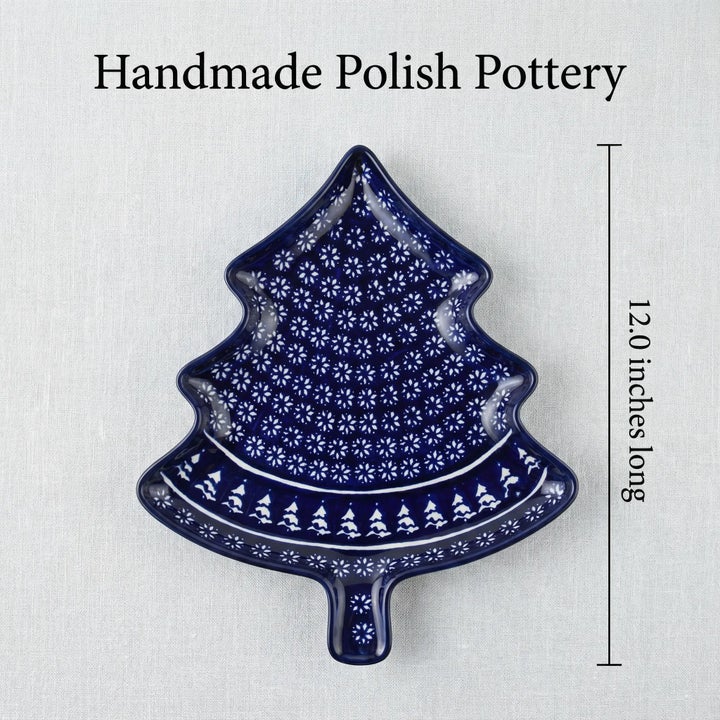 Zaklady Winter Nights Medium Serving Piece — Polish Pottery